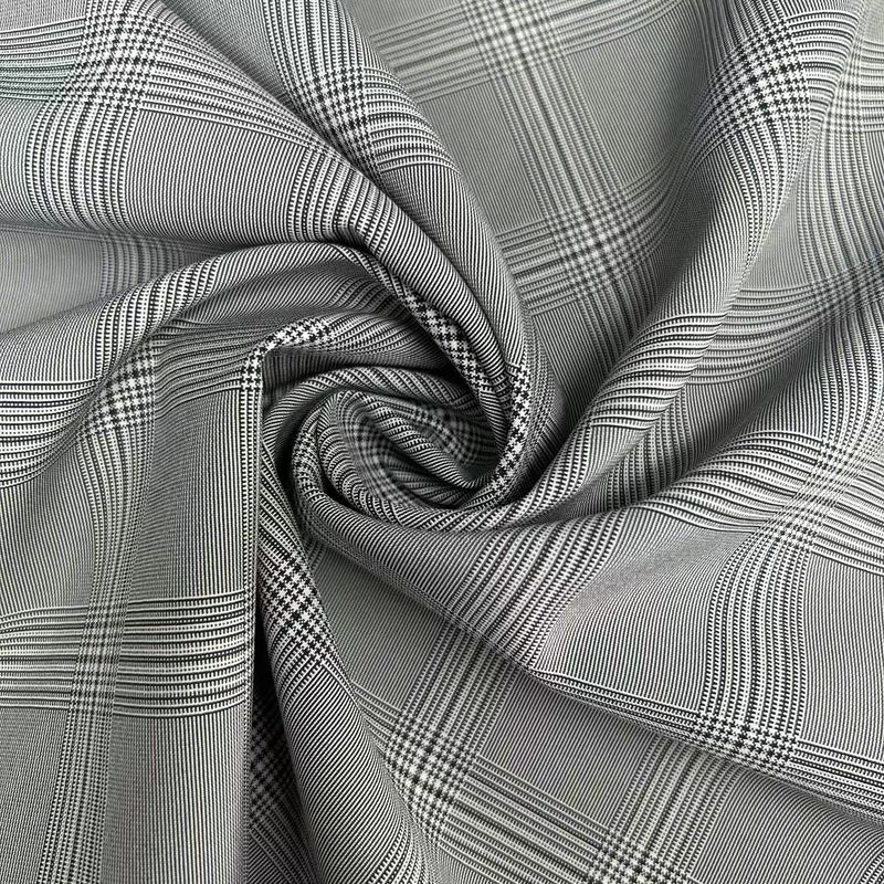 Đen và trắng lưới Cationic Polyester 4 Way Stretch Fabric 200D+200D+40D*2 172GSM