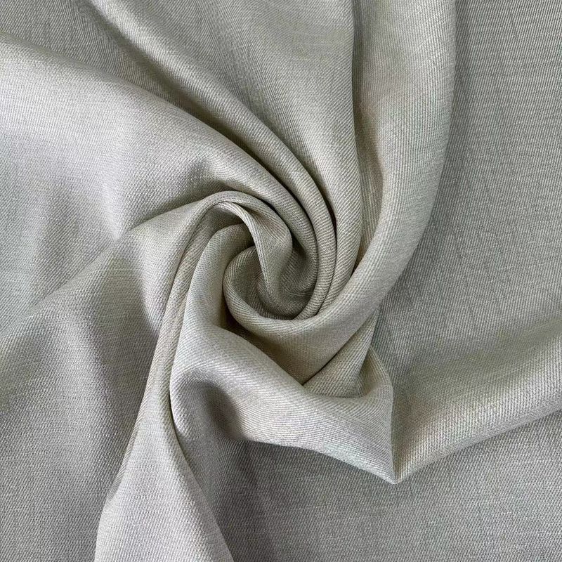 Bông mềm như Jacquard vải kết cấu cho quần áo Weft Stretch Slub Twill vải