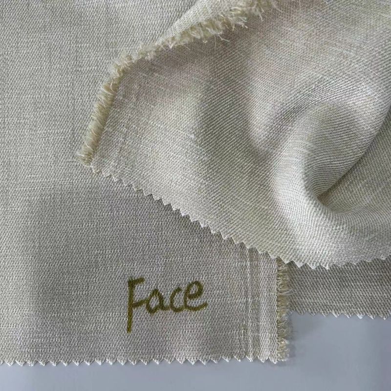 Bông mềm như Jacquard vải kết cấu cho quần áo Weft Stretch Slub Twill vải