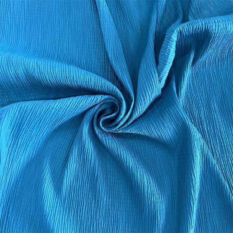 Matte Warp Knit Bubble Crepe Fabric 96GSM 97% Nylon 3% Spandex cho váy áo sơ mi