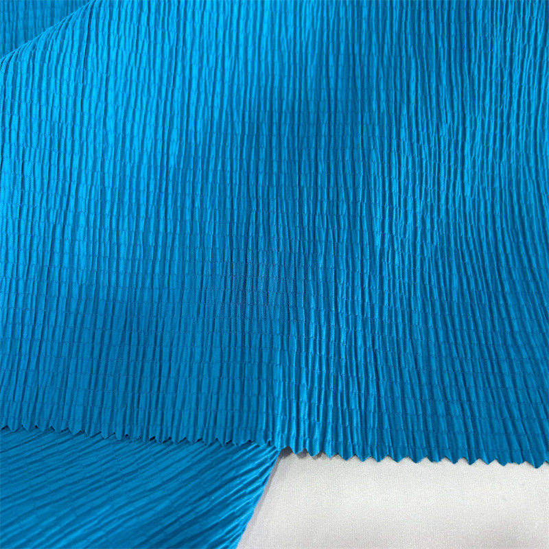 Matte Warp Knit Bubble Crepe Fabric 96GSM 97% Nylon 3% Spandex cho váy áo sơ mi