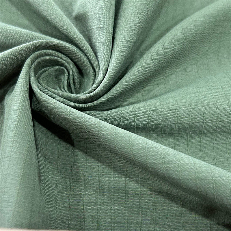 Matte Checkered Warp Stretch Taffeta Fabric 70D+40D*160D+160D/2 Đối với quần áo bên ngoài