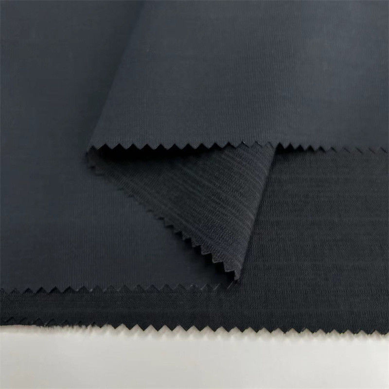 Vải tái chế polyester Seersucker Low Stretch T400 Linen Like Texture cho quần áo ngoài trời