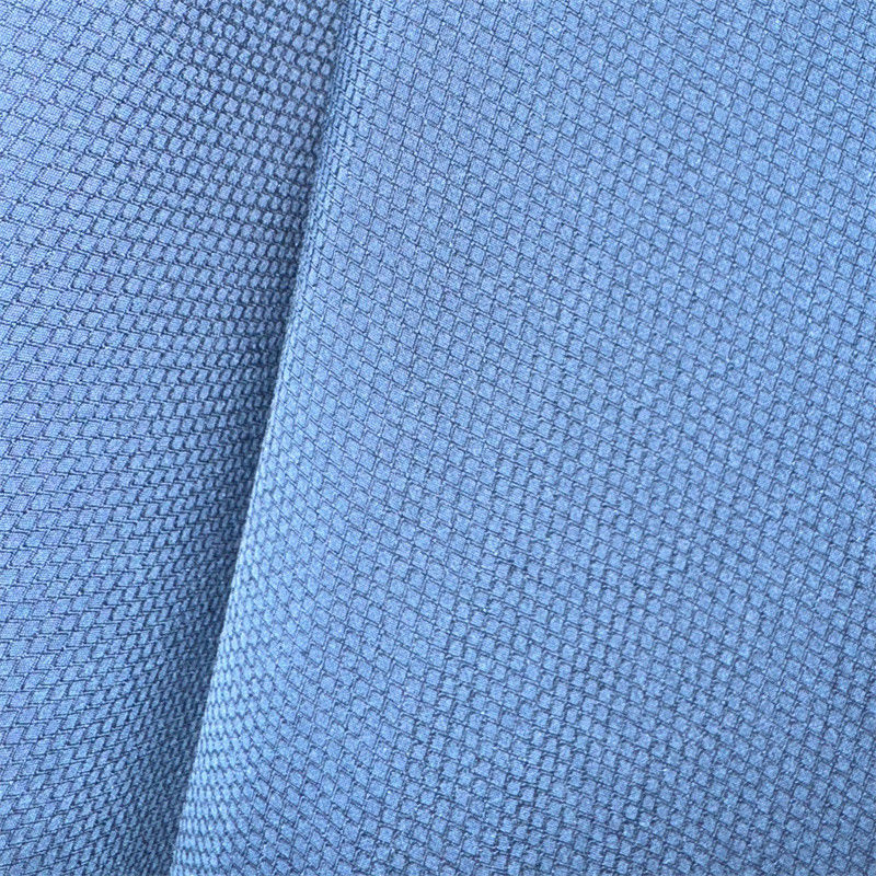 Phân phối lại cao cấp Polyester hai sợi Warp Stretch Diamond Plaid Fabric 75D+40D*75D+40D 145GSM