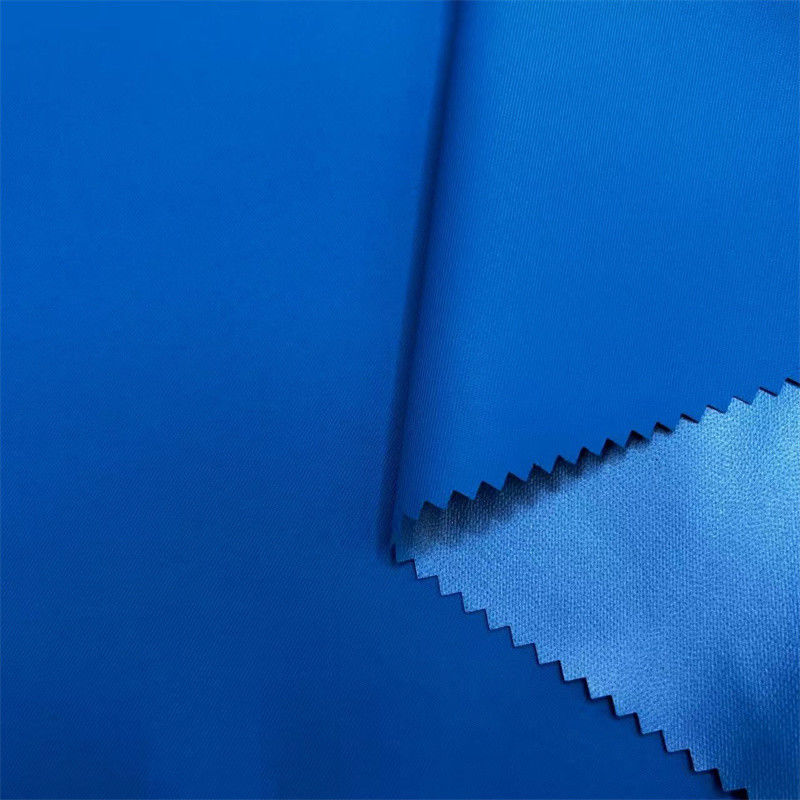 2/2 Đen lại vải Twill tái chế Laminated With TPU Film 100% Poly tái chế để làm trench Coats Jackets