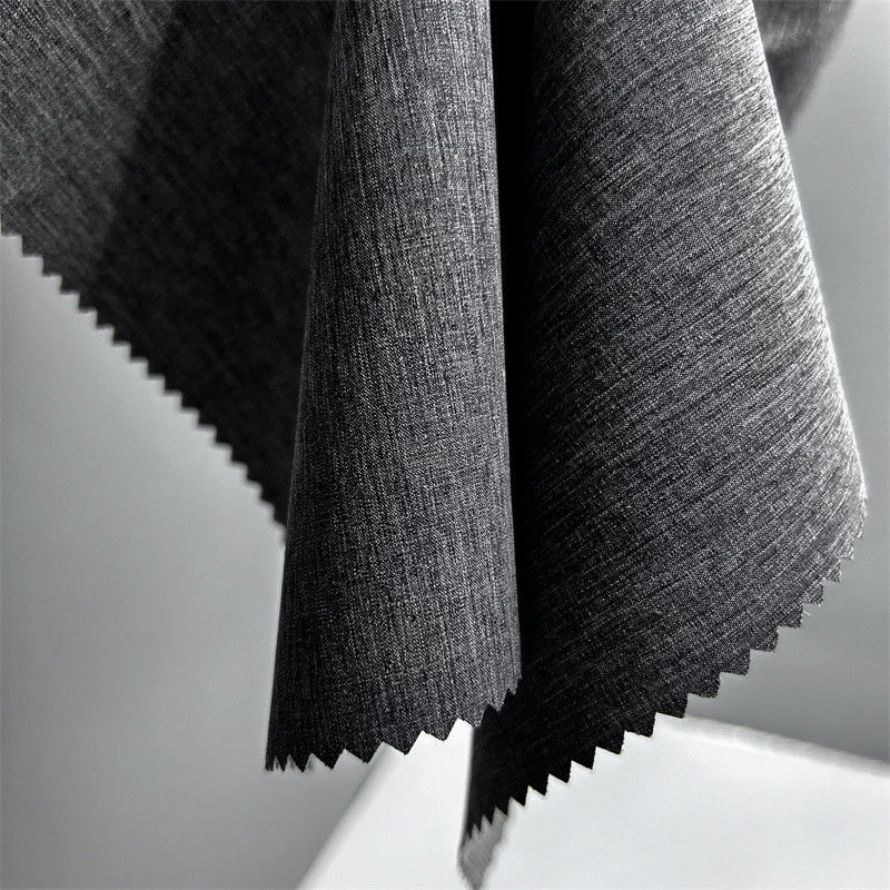 Vải polyester cationic hai tông màu Pearl Dot với kết cấu giống như vải lanh trải dài bốn chiều trên bề mặt