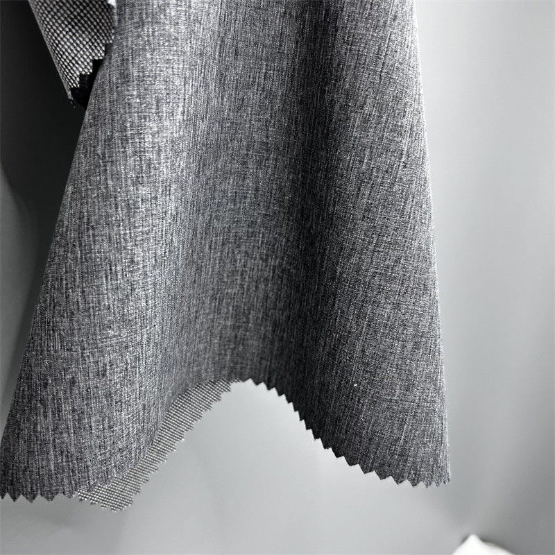 Vải polyester cationic hai tông màu Pearl Dot với kết cấu giống như vải lanh trải dài bốn chiều trên bề mặt
