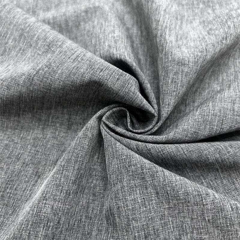 Vải polyester cationic hai tông màu Pearl Dot với kết cấu giống như vải lanh trải dài bốn chiều trên bề mặt